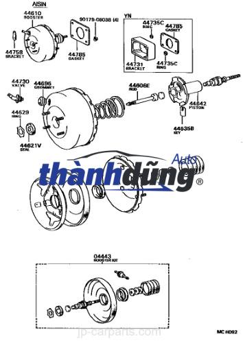 BẦU SERVO THẮNG TOYOTA HIACE | 44610-26721 - Ảnh 4