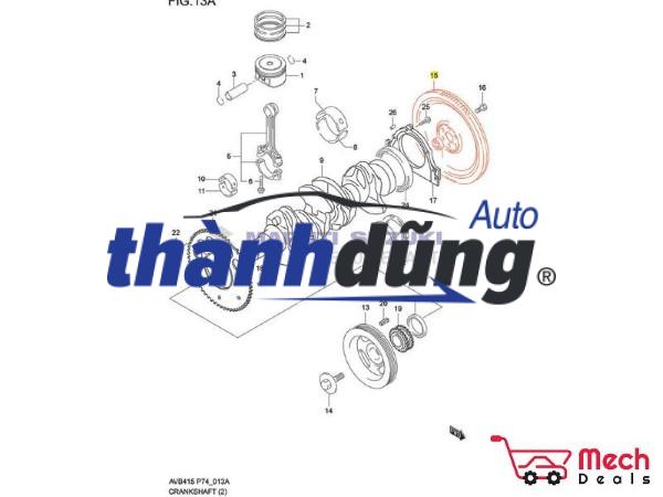 Bánh Đà KIA MORNING 2005-2010 | 2320002800 - Ảnh 4