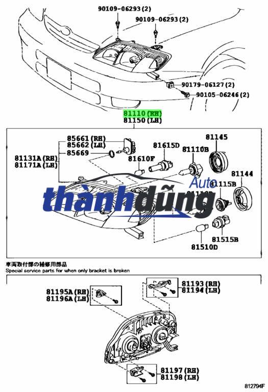 ĐÈN PHA PHỤ FORD RANGER 2001-2006 - Ảnh 3