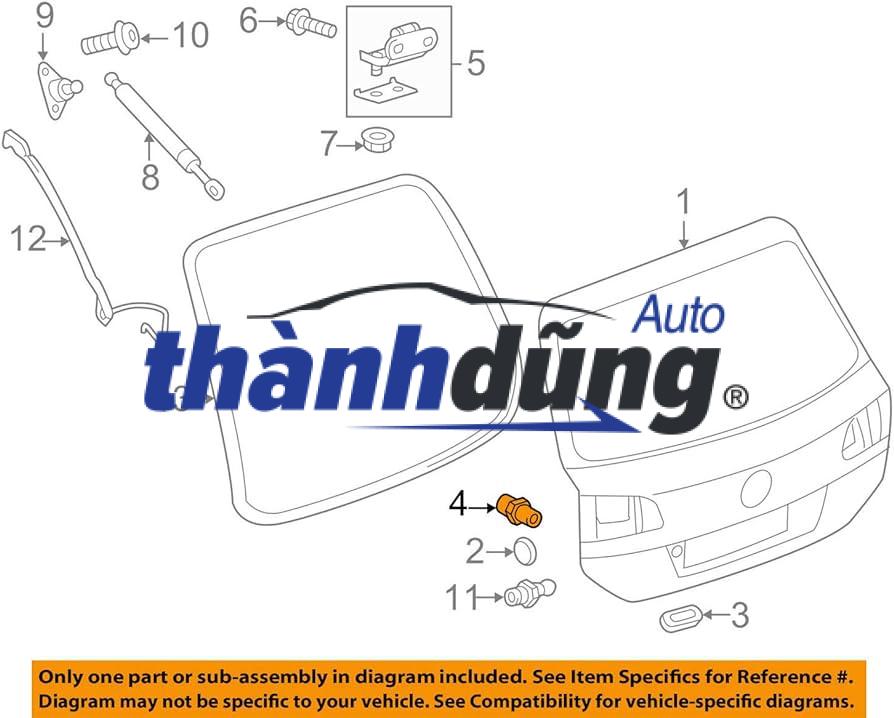 TY CHỐNG CỐP HẬU XE AUDI Q7 2006 | 4L0827552 - Ảnh 4