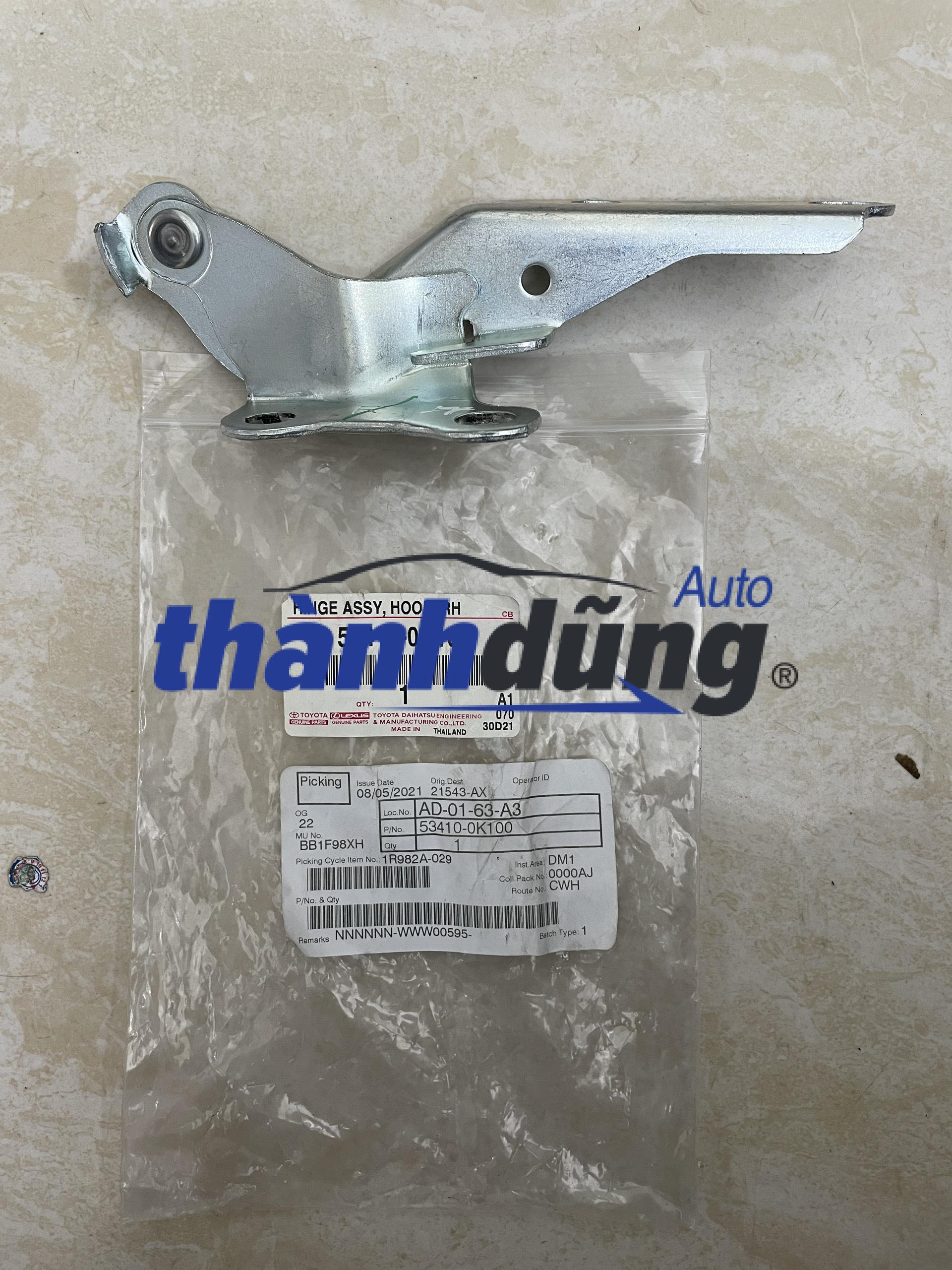 BẢN LỀ NẮP CAPO TOYOTA FORTUNER