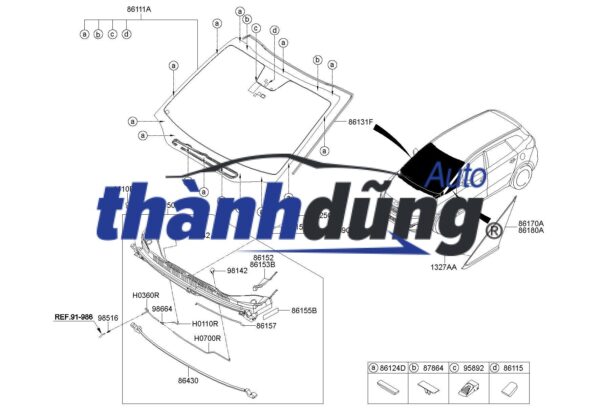 KÍNH CHẮN GIÓ HONDA BRIO - Ảnh 3