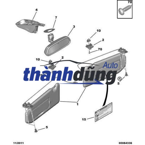 GƯƠNG CHIẾU HẬU TRONG XE CHEVROLET CRUZE 2009-2018 | 13524916 - Ảnh 3