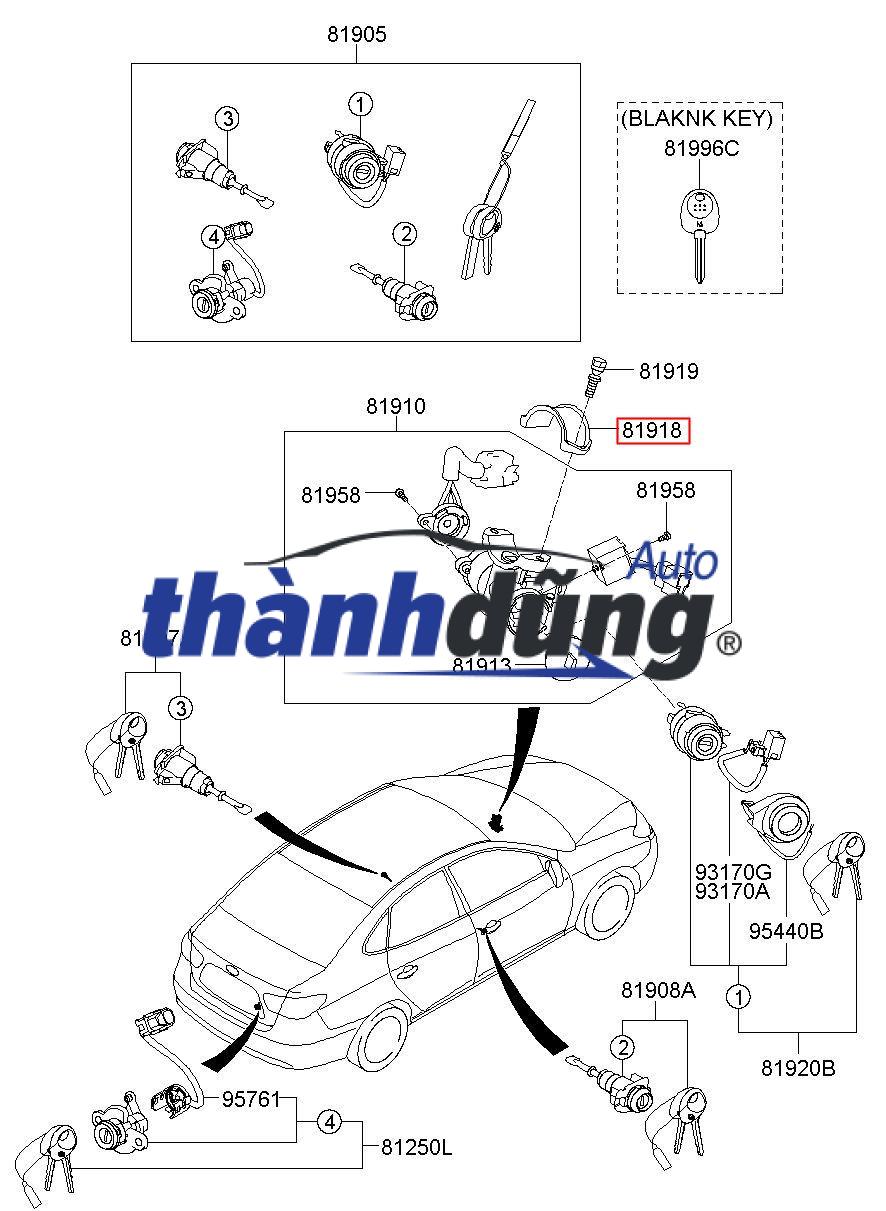 Ổ KHÓA ĐIỆN HYUNDAI I10 2008-2013 | 819000XA00 - Ảnh 4