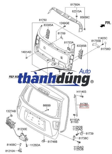TY CHỐNG CỐP HẬU PHỤ KIA SPORTAGE 2015