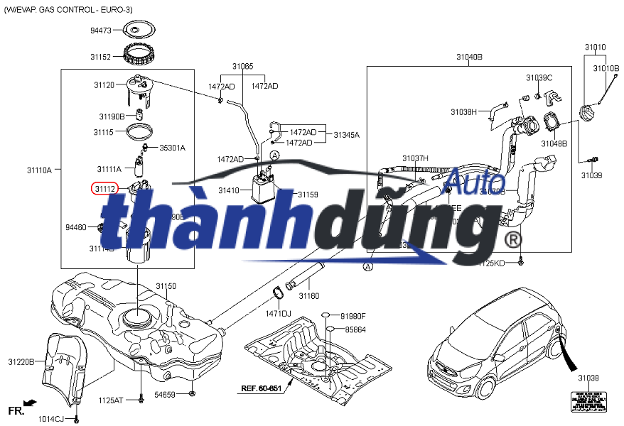 LỌC XĂNG TOYOTA ALTIS 2001-2008 | 233000D030H - Ảnh 4