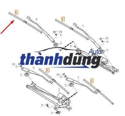 CHỔI GẠT MƯA HYUNDAI SANTAFE 2017-2023 | 98850S1000 - Ảnh 4