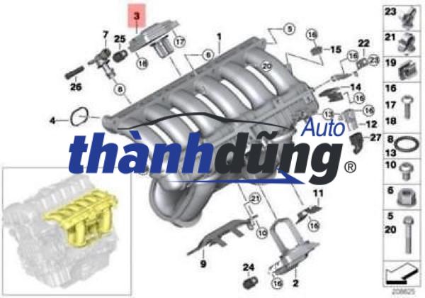 CỔ HÚT GIÓ MAZDA 6 2013-2022 | PE7W13100 - Ảnh 3