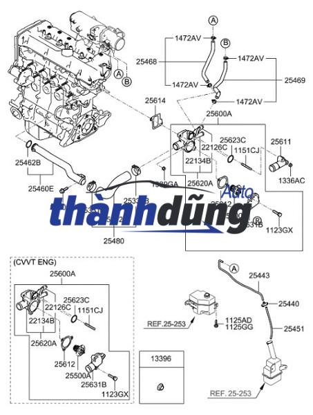 Cổ đổ nước HYUNDAI VELOSTER 2017-2020 | 25329F2000 - Ảnh 5
