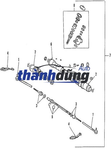 THƯỚC LÁI SSANGYONG KORANDO 2002-2009 - Ảnh 4