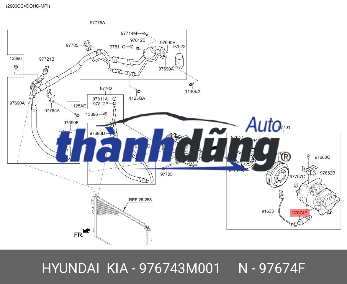 VAN ĐUÔI LỐC ĐIỀU HÒA KIA FORTE 2008-2016 | 976741J000 - Ảnh 3