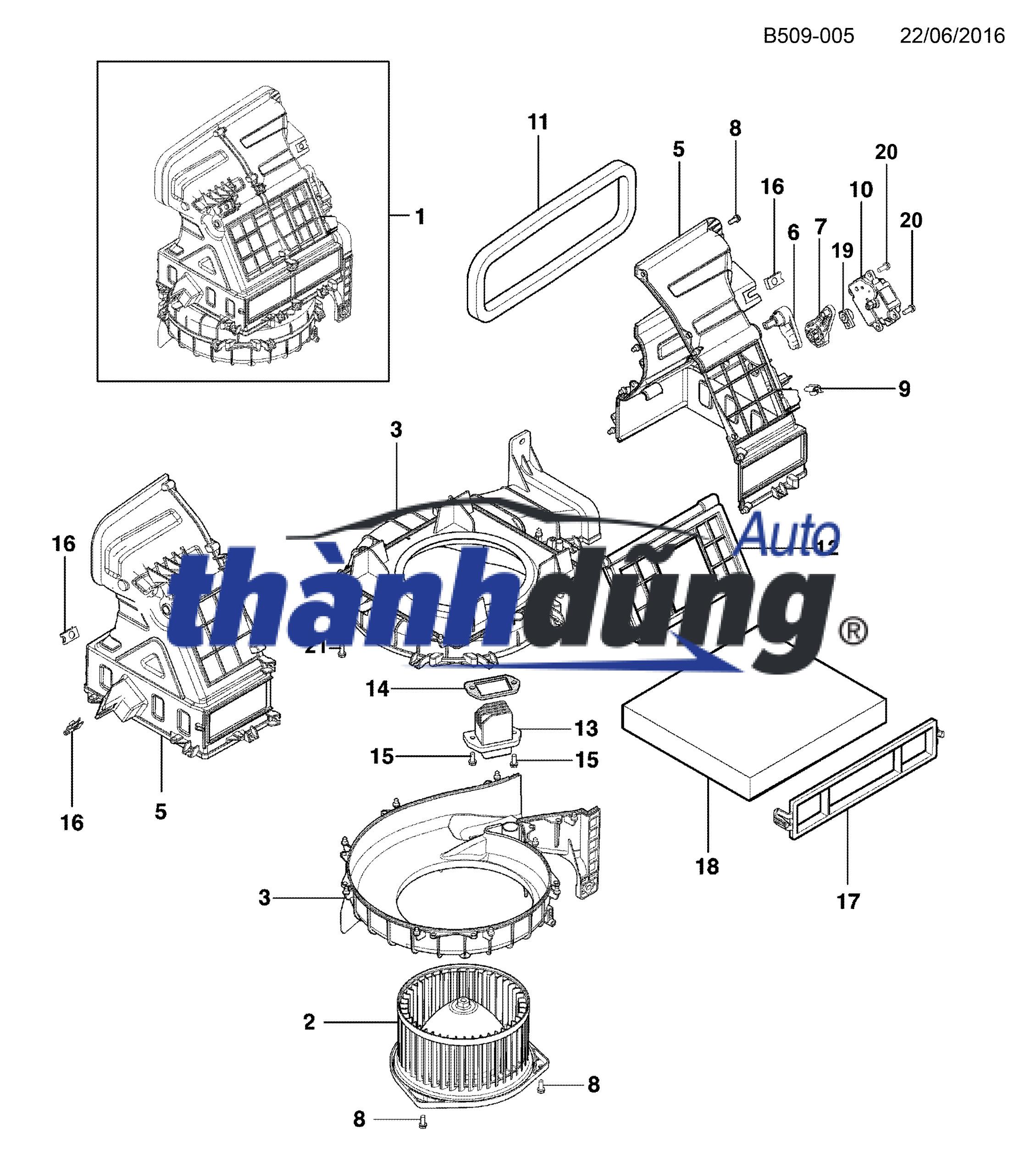QUẠT GIÓ ĐIỀU HÒA PEUGEOT 5008 | YL00267180 - Ảnh 4