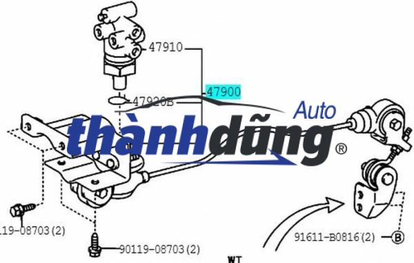 CHIA NHỚT THẮNG HYUNDAI STAREX 1998-2007 | 594104A030 - Ảnh 4