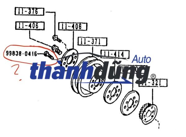 BÁNH RĂNG TRỤC CƠ KIA K165 33R | 0K71E17251 - Ảnh 3