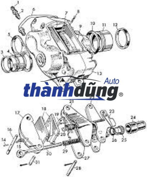 CỤM GÔNG PHANH CHEVROLET AVEO 2006-2010 - Ảnh 4