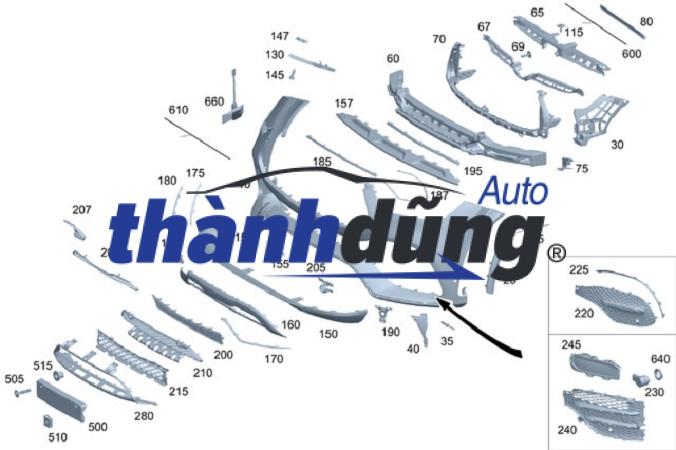 LƯỚI BA ĐỜ SỐC TRƯỚC HONDA CITY 2020-2024 | 71151T00T80 - Ảnh 4