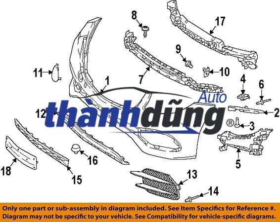 LƯỚI BA ĐỜ SỐC TRƯỚC HONDA CITY 2020-2024 | 71151T00T80 - Ảnh 3