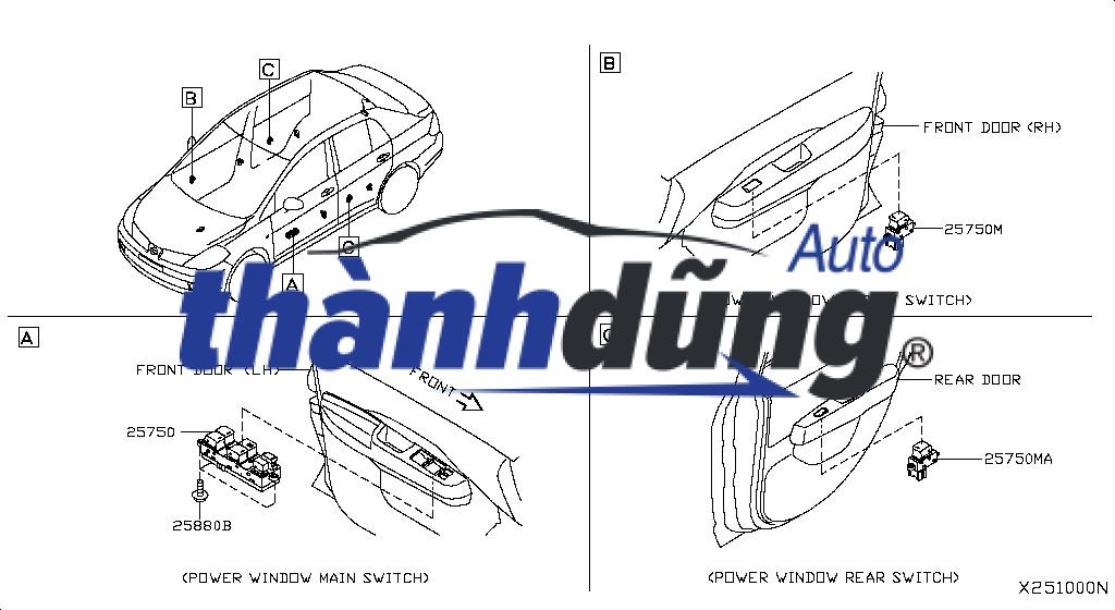 CÔNG TẮC NÂNG HẠ KÍNH MITSUBISHI OUTLANDER - Ảnh 3