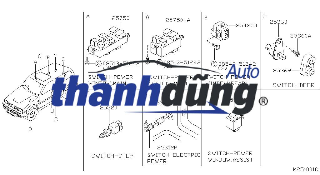 CÔNG TẮC NÂNG HẠ KÍNH MITSUBISHI OUTLANDER - Ảnh 4