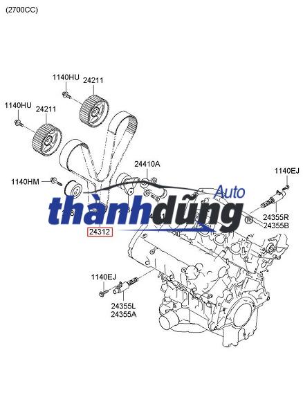 DÂY CUROA CAM MAZDA 323 1998 | B6S712205 - Ảnh 4