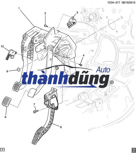 BÀN ĐẠP CHÂN GA KIA BONGO 3 2004-2010 | 327004E000 - Ảnh 5