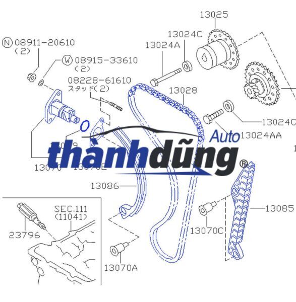 TỲ SÊN CAM TOYOTA HIACE 2001-2011 | 1356176020 - Ảnh 5