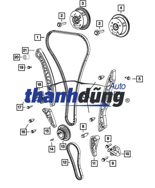 DẪN HƯỚNG XÍCH CAM CONG KIA CARENS 2006-2015 | 243772A000 - Ảnh 4