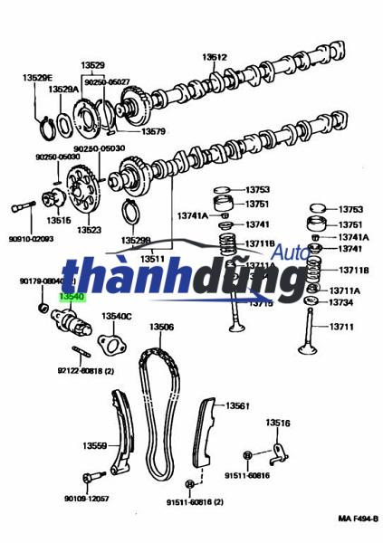 DẪN HƯỚNG XÍCH CAM CONG KIA CARENS 2006-2015 | 243772A000 - Ảnh 3