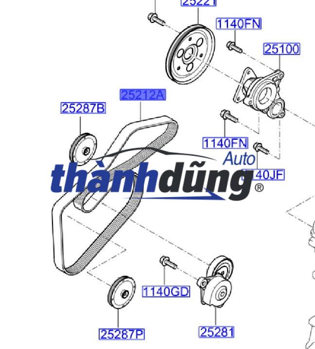 DÂY CUROA BƠM NHỚT FORD RANGER 2018-2023 | GK2Q6B651AA - Ảnh 4