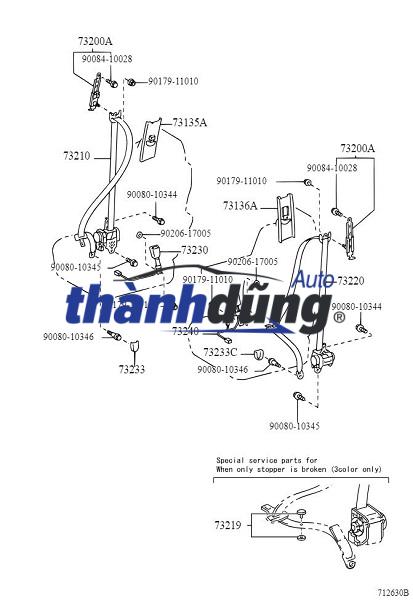DÂY ĐAI AN TOÀN DAEWOO LACETTI 2009-2011 | 13325743 - Ảnh 5