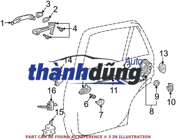 TAY MỞ CỬA MITSUBISHI PAJERO 2016-2022 | 5716A587 - Ảnh 5