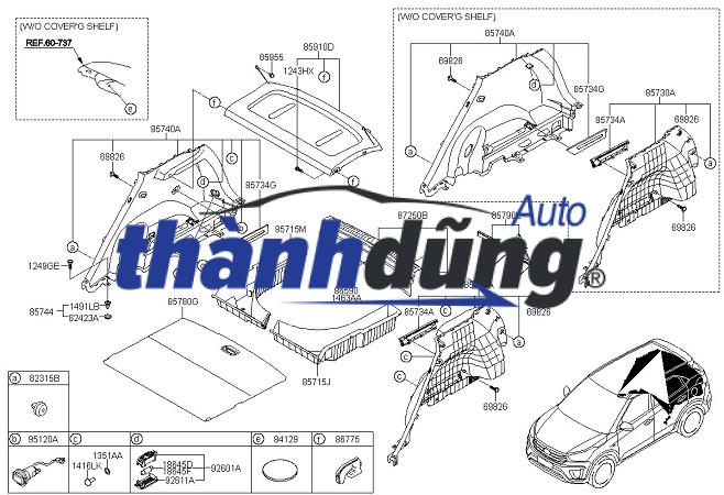 GIÁ ĐỂ HÀNG CỐP HẬU HYUNDAI I10 2019 - Ảnh 3