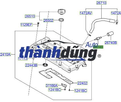 ỐNG HƠI THỪA MẶT MÁY MERCEDES C200 | 2710181482 - Ảnh 4