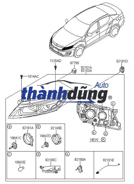 VỎ MẶT ĐÈN PHA KIA FORTE 2009-2012 | 921011M010 - Ảnh 3
