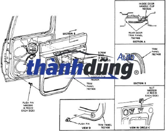 TÁP PY CÁNH CỬA KIA K2500 2016-2019 | 823014E040GW - Ảnh 3