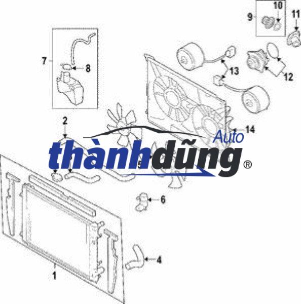 LỒNG QUẠT KÉT NƯỚC MITSUBISHI PAJERO 2007-2018 | MN135054 - Ảnh 5
