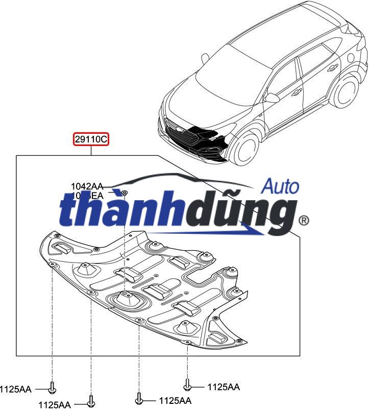 CHẮN BÙN GẦM MÁY SUZUKI XL7 2019-2024 | 7242173R10000 - Ảnh 4
