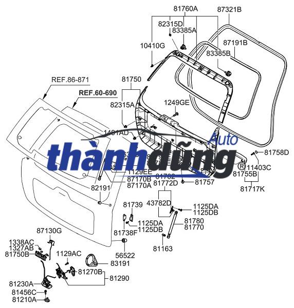 NẮP CỐP HẬU DAEWOO LACETTI 2005 | 96548827 - Ảnh 3