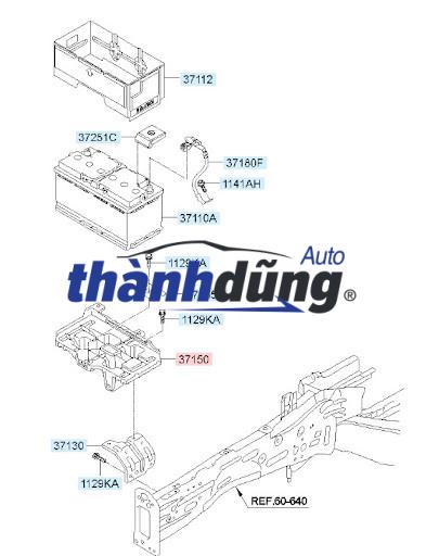 GIÁ ĐỠ BÌNH ẮC QUY KIA K3 2013-2018 | 37150A7200 - Ảnh 3