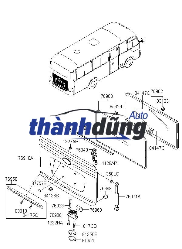 GIOĂNG CAO SU CỐP HẬU HYUNDAI COUNTY | 769625A001 - Ảnh 3