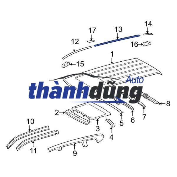 NẸP NÓC ISUZU MUX 2017-2021 | 8980973782 - Ảnh 4