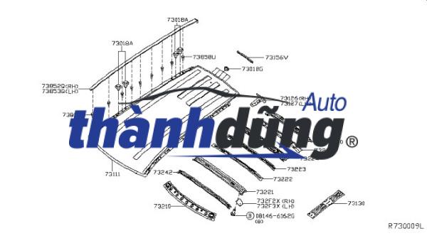 NẸP NÓC ISUZU MUX 2017-2021 | 8980973782 - Ảnh 5