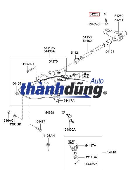 ỐC TĂNG CHỈNH THANH XOẮN HYUNDAI LIBERO | 542904B001 - Ảnh 4