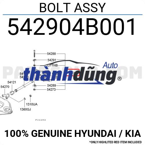 ỐC TĂNG CHỈNH THANH XOẮN HYUNDAI LIBERO | 542904B001 - Ảnh 3