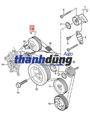 PULY BƠM NƯỚC HYUNDAI I10 2008-2018 | 2522103000 - Ảnh 3