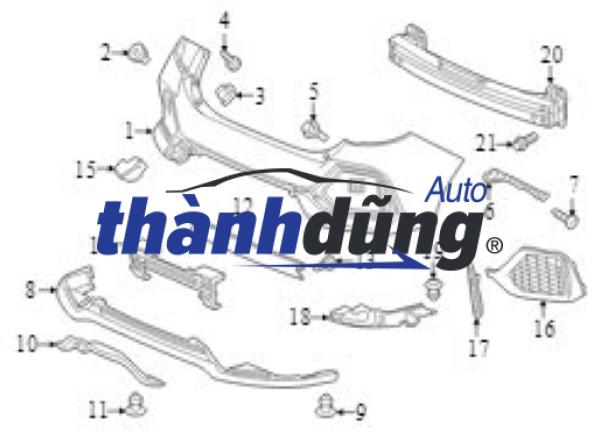 ỐP BA ĐỜ SỐC SAU KIA CARNIVAL 2021-2025 | 86671K0AA0 - Ảnh 5