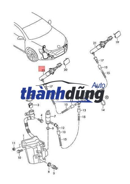 VÒI PHUN NƯỚC RỬA ĐÈN PHA HYUNDAI TUCSON 2016 | 98672D3000 - Ảnh 4