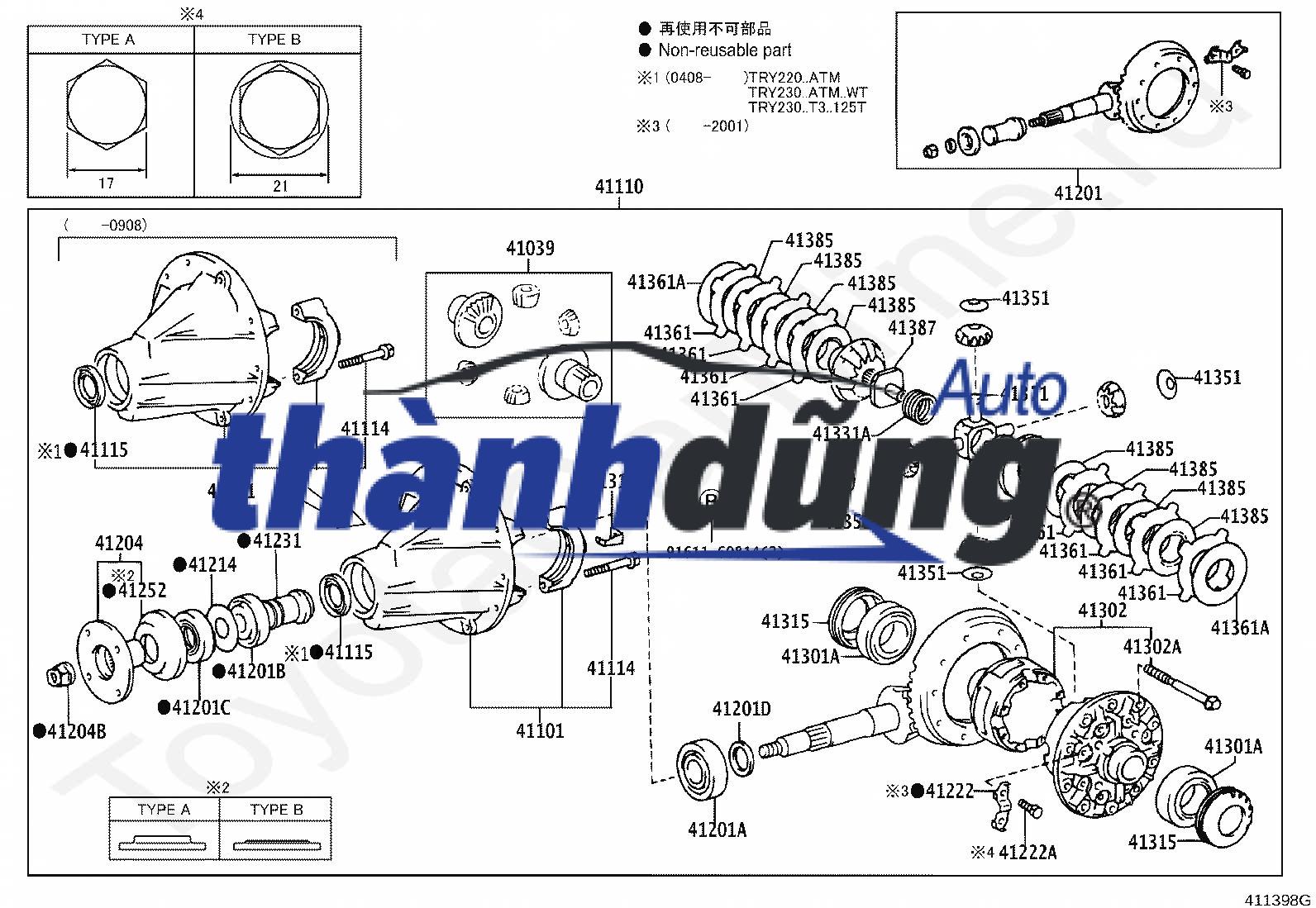 TRỤC CƠ KIA K3000 JT | 0K75A11301 - Ảnh 4