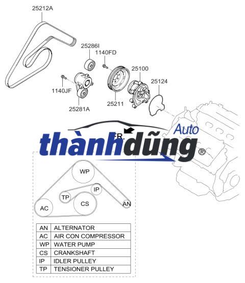 Bơm nước KIA CARENS 2013-2017 | 251002E020 - Ảnh 3
