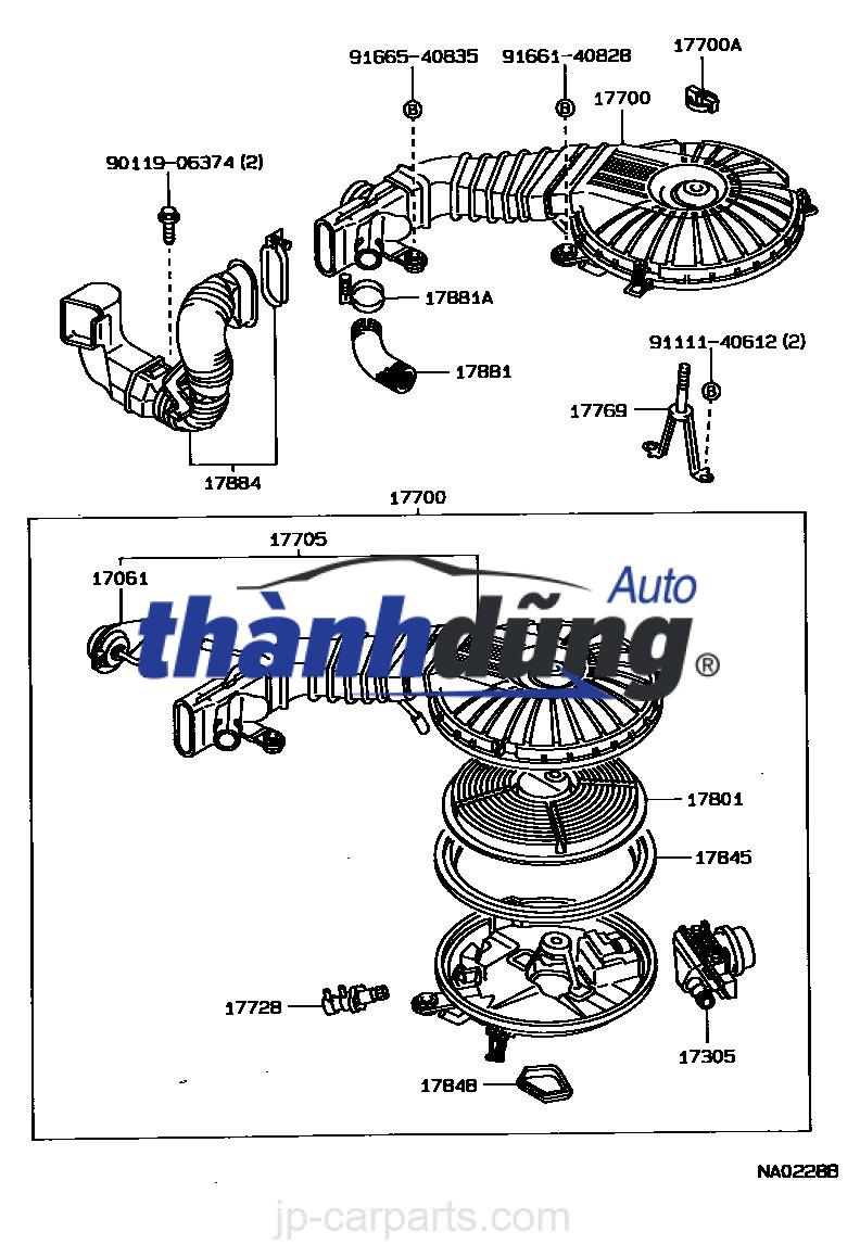 GIOĂNG LỌC GIÓ ĐỘNG CƠ HYUNDAI PORTER 2.5L | 281694F000 - Ảnh 3